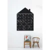 Ferm Living ABC House sein&auml;tarra, musta