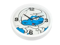 Smurffit sein&auml;kello, valkoinen 25 cm